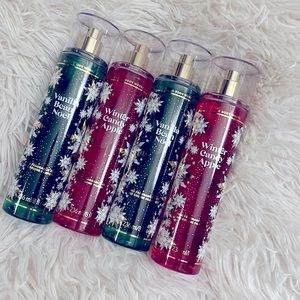 New!Bath and Body Works bundle of 4 FFM! Winter Candy Apple & Vanilla Bean Noel